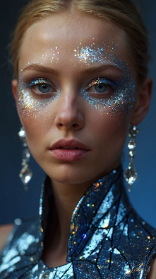 Cosmic glitter makeup